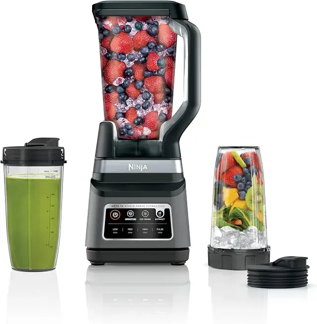 BN751 Professional Plus DUO Blender, 1400 Peak Watts, 3 Auto-IQ Programs for Smoothies, Frozen Drinks & Nutrient Extractions, 72-oz. Total Crushing Pitcher & (2) 24 oz. To-Go Cups, Black