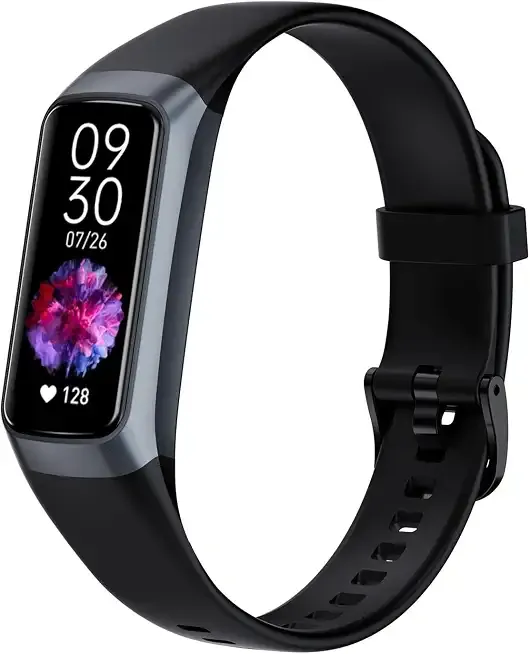 Fitness Tracker with 24/7 Heart Rate Blood Oxygen Sleep Monitor,Activity Tracker with 1.1" AMOLED Touch Color Screen, Multiple Sport Modes Step Counter,IP68 Waterproof for Women Men (Dark Black)