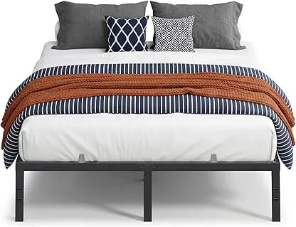 VASAGLE Queen Metal Bed Frame 14 Inches Tall, 1100 lb Weight Capacity, No Box Spring Needed, with Under-Bed Storage, Easy Setup, Heavy-Duty Platform Bed, Mattress Retainers, Matte Black URMB651BD02S VASAGLE Queen Metal Bed Frame 14 Inches Tall, 1100 lb…