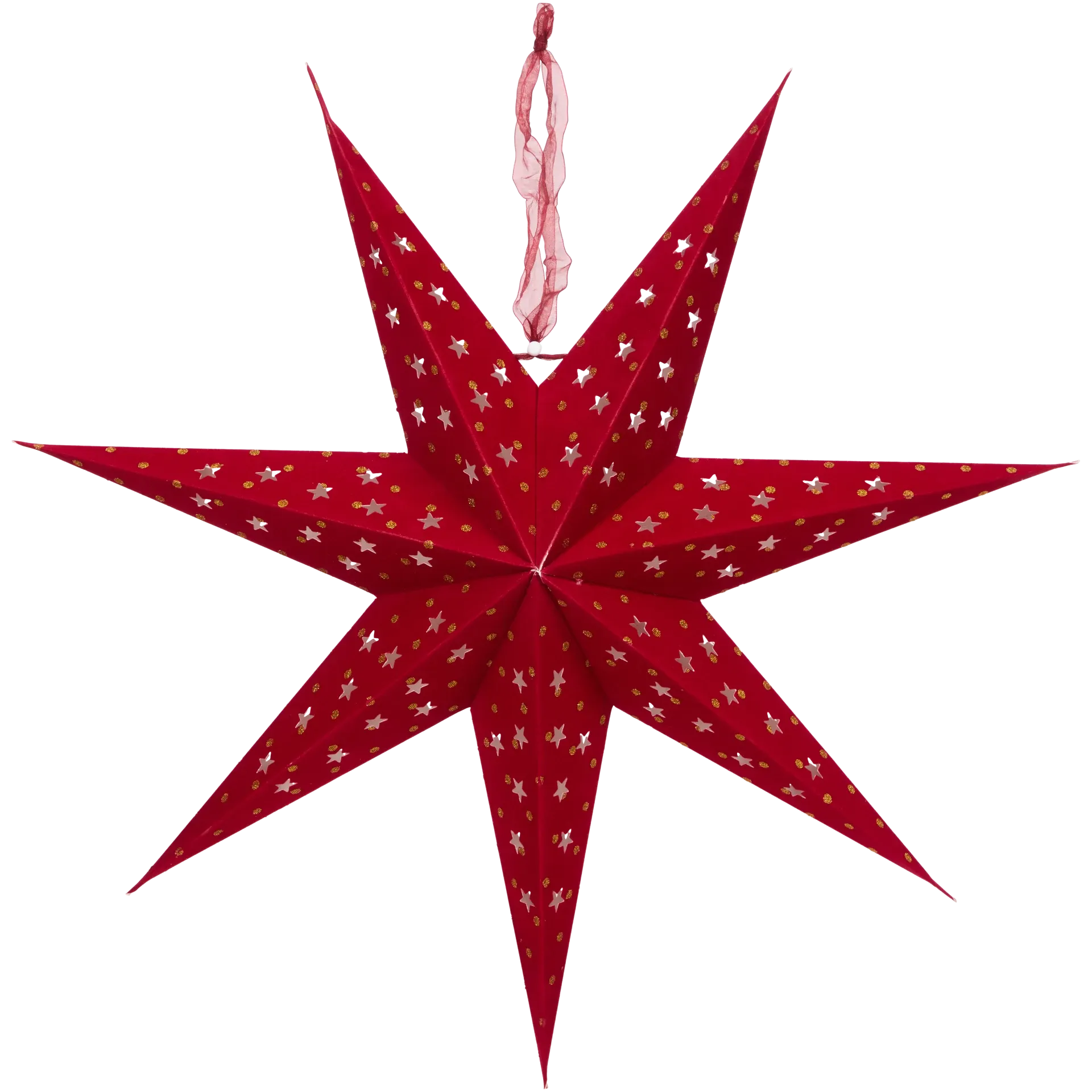 Papieren kerstster met ledverlichting