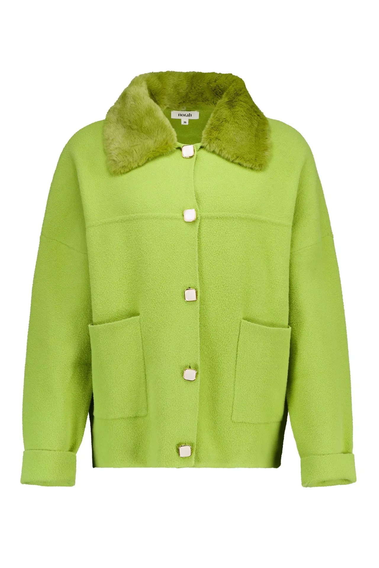 Groen vest met zachte kraag