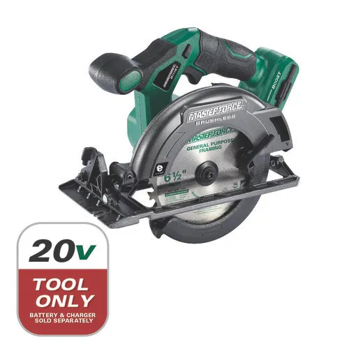 Masterforce BOOST® 20-Volt Brushless Cordless 6-1/2" Circular Saw - Tool Only