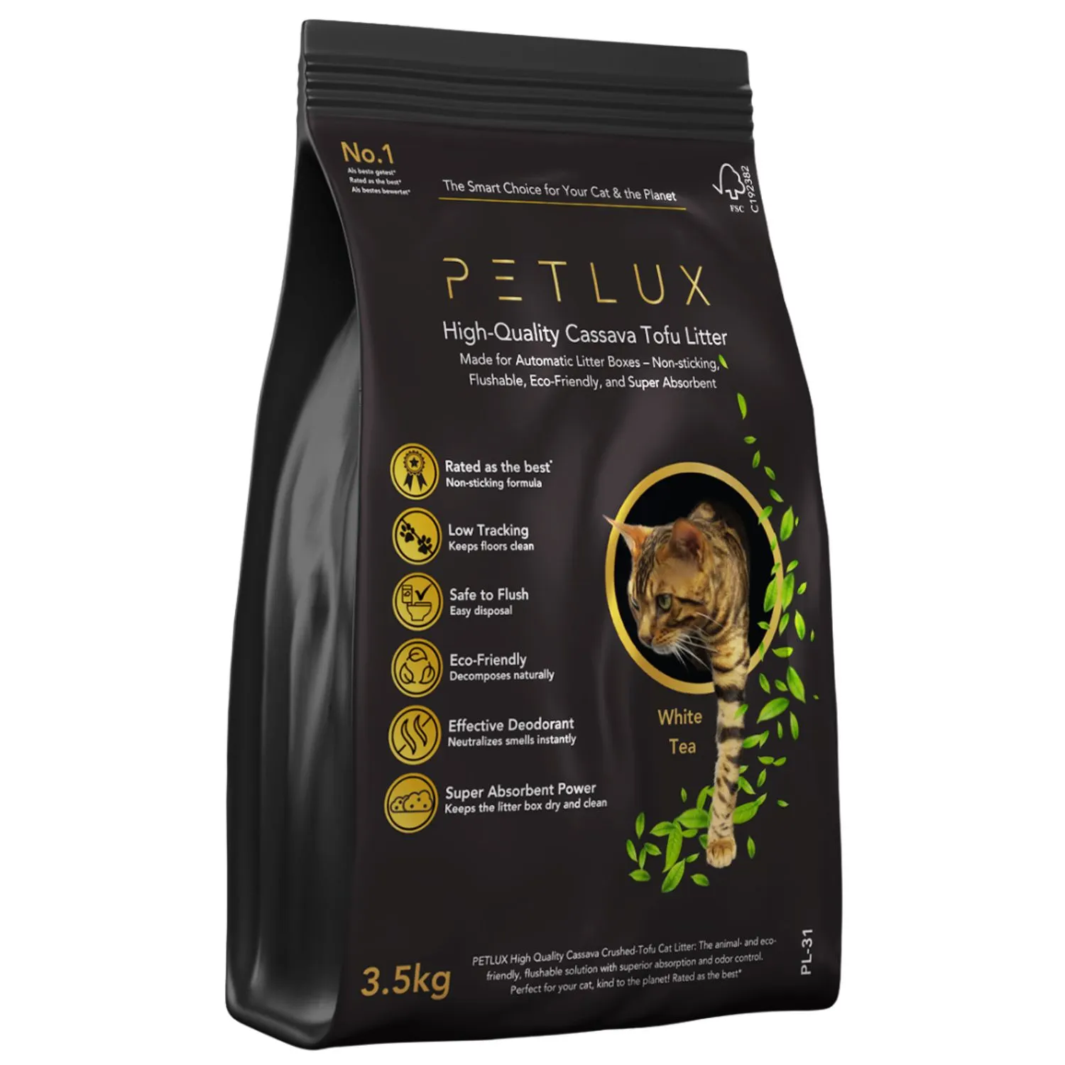 Petlux Cassava kattenbakvulling - Kattenbakvulling - 3,5 kg