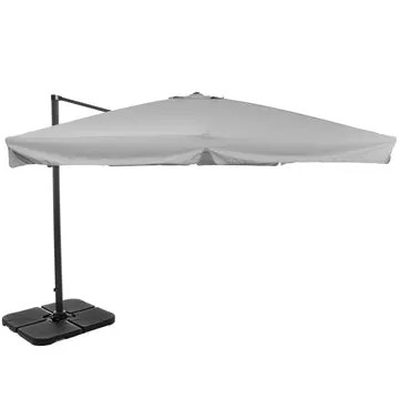 Ombrellone a Lampada con flap telo grigio 3x4 metri