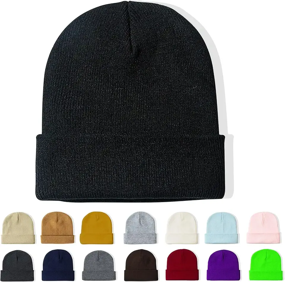 Beanie Hats for Men Slouchy Beanies for Men Knitted Caps for Women Soft Warm Unisex