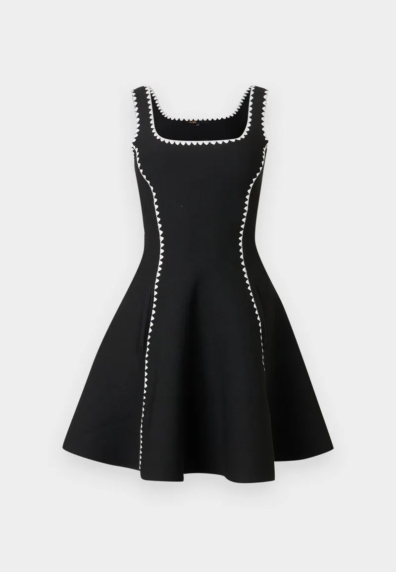 RUSSELINO - Strikket kjole - black
