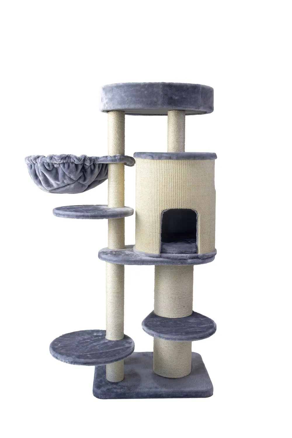 Adori Krabpaal Quinn - Krabpalen - 58x48x145 cm Grijs Wit