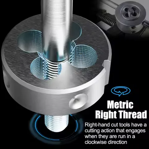 XCAN Thread Die Right Hand Metric Round Die Alloy Steel Threading Die Metal Cutting Tools M1 M2 M3 M4 M5 M6 M8 M10 M12 M14