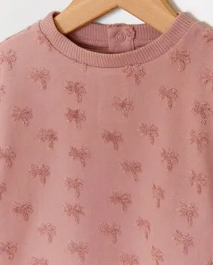 T-shirt van badstof, loose fit