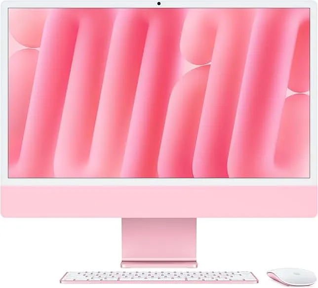 Apple 2024 iMac All-in-One Desktop Computer with M4 chip with 10-core CPU and GPU: Built for Apple Intelligence, 24-inch Retina Display, 16GB Unified Memory, 256GB SSD Storage, Pink