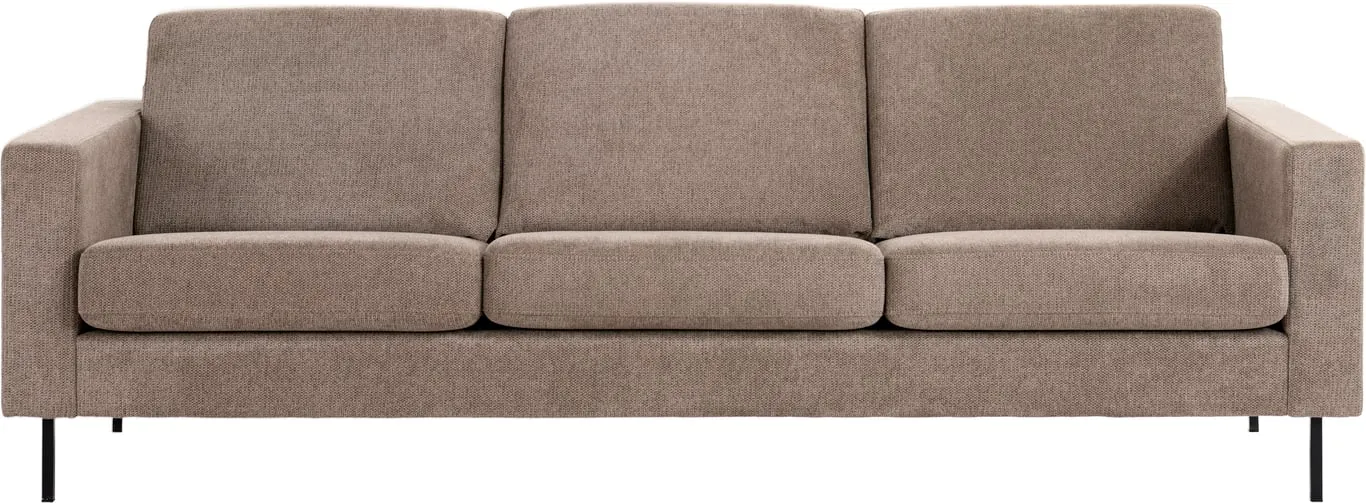 Brunstad Choice Høy 3,5 seter Modulsofa. Stoff Mino Liver, arm 001, Ben 207 svartlakkert