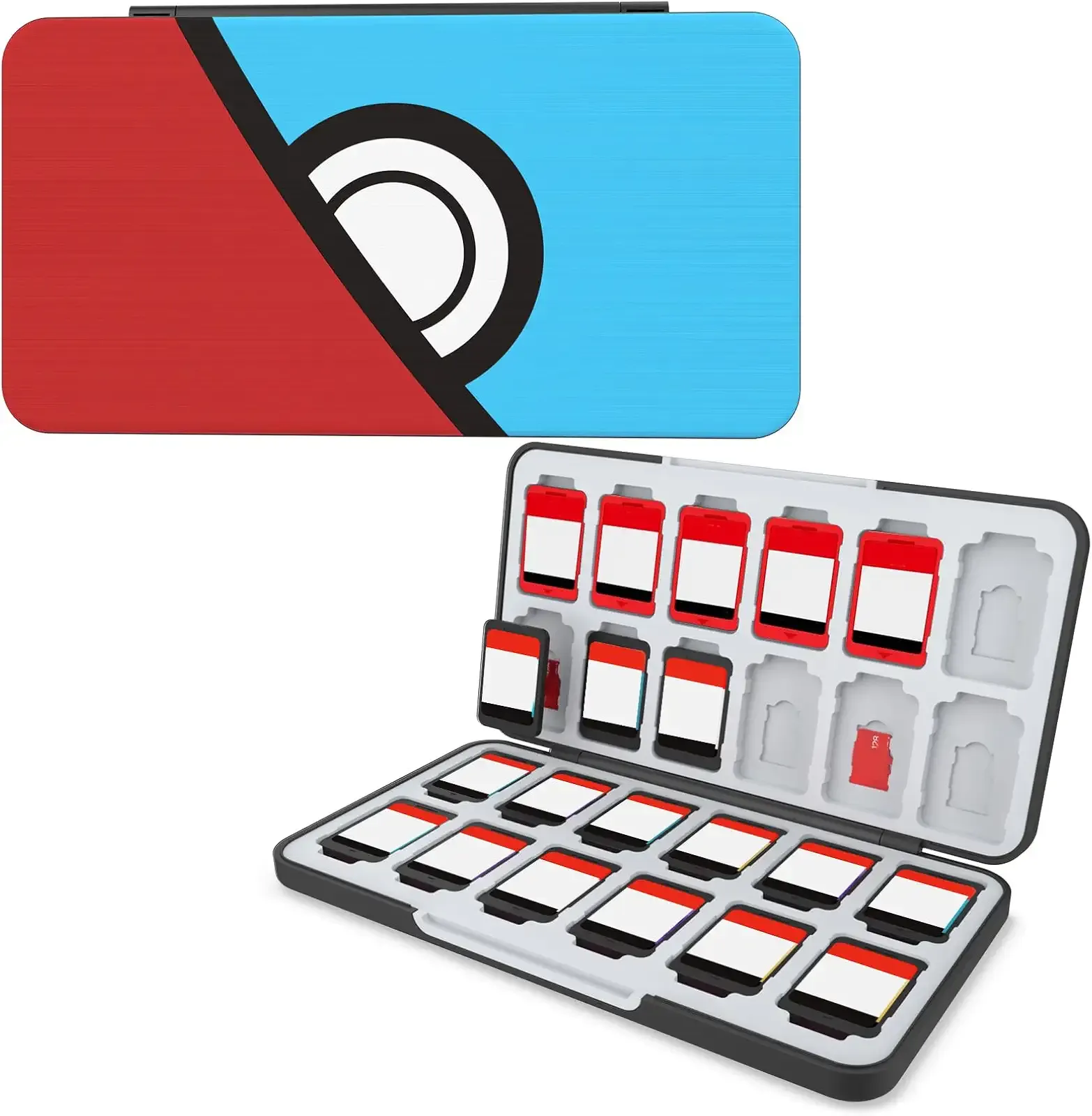 HEIYING Game Card Case Compatible with NINTENDO SWITCH 2 / Micro SD Cards | Portable Game Card Holder, Hard ABS Shell with Soft Silicone Lining, Dedicated Card Slots,Magnetic Closure for Easy Access