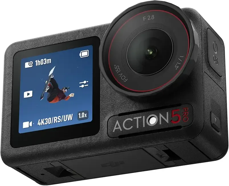 Osmo Action 5 Pro Standard Combo, Waterproof Action Camera | 1/1.3" Sensor, 4K/120fps Video, Subject Tracking, Stabilization, Dual OLED Touchscreens, 47GB Storage, Vlogging Camera
