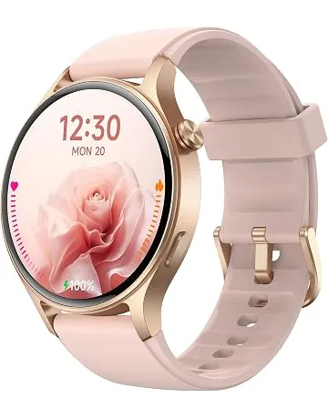 Fitpolo Smart Watch for Women,1.3" AMOLED Touchscreen Fitness Tracker, Make/Answer Calls, Heart Rate SpO2 Monitor, 3ATM Waterproof, Sleep & Activity Tracking Smartwatch for Android Phones iPhone