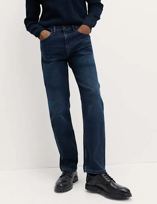 Straight Fit Comfort Stretch Jeans