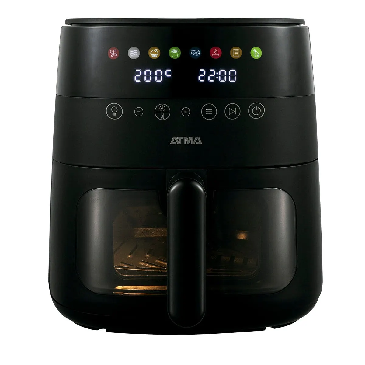 Freidora de aire Atma FR248ABP 8lt negra con Visor