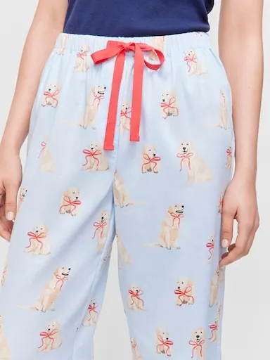 Golden Retriever Bow 100% Cotton 3/4 Pj Pant
