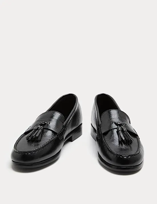 Tassel Block Heel Loafers