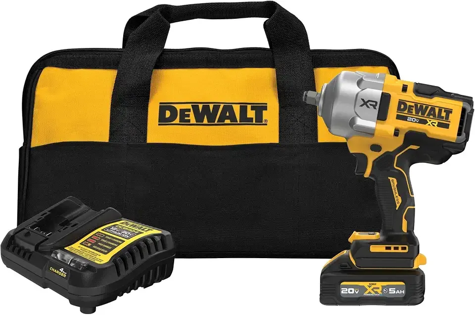 20V MAX XR Cordless Impact Wrench Kit, 1/2” Hog Ring, High Torque, Brushless, Includes POWERSTACK Battery and Charger (DCF961GH1)