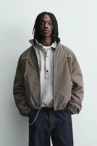 BOXY FIT STRIPED JACKET