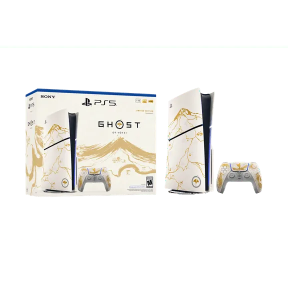 Best seller PlayStation 5 Console - Ghost of Yotei Gold Limited Edition Bundle $691.99 Was $745.00
