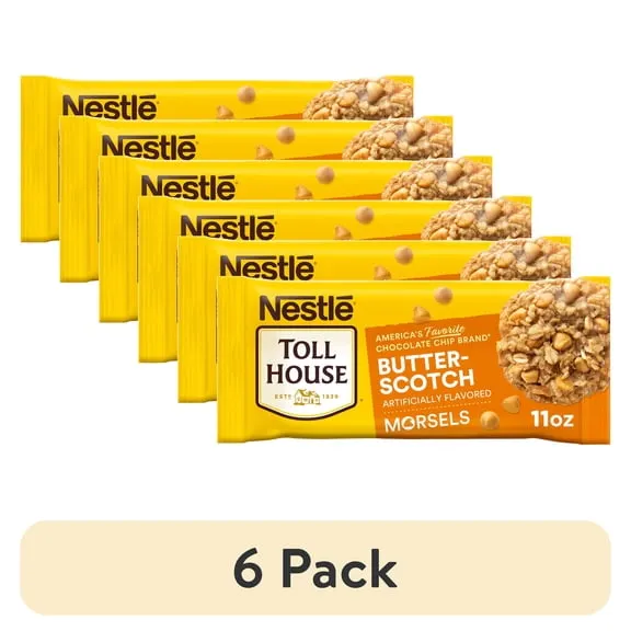 (6 pack) Nestle Toll House Butterscotch Baking Chips, Artificially Flavored, 11 oz Bag $29.76 45.1 ¢/oz