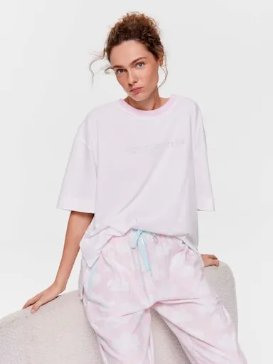 Cream Heritage Oversized Tee
