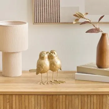 Vogelduo BRAI Polyresine Goud