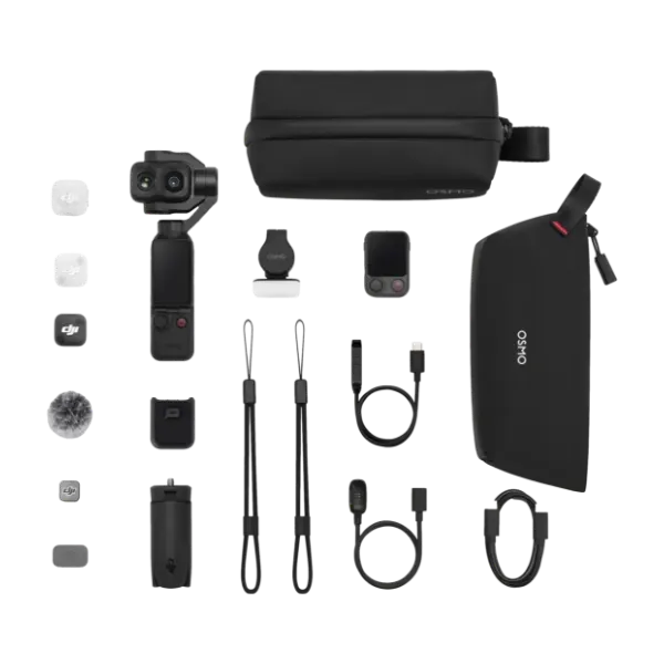 DJI Osmo Pocket 4P Vlog Combo gimbal-kamera, svart
