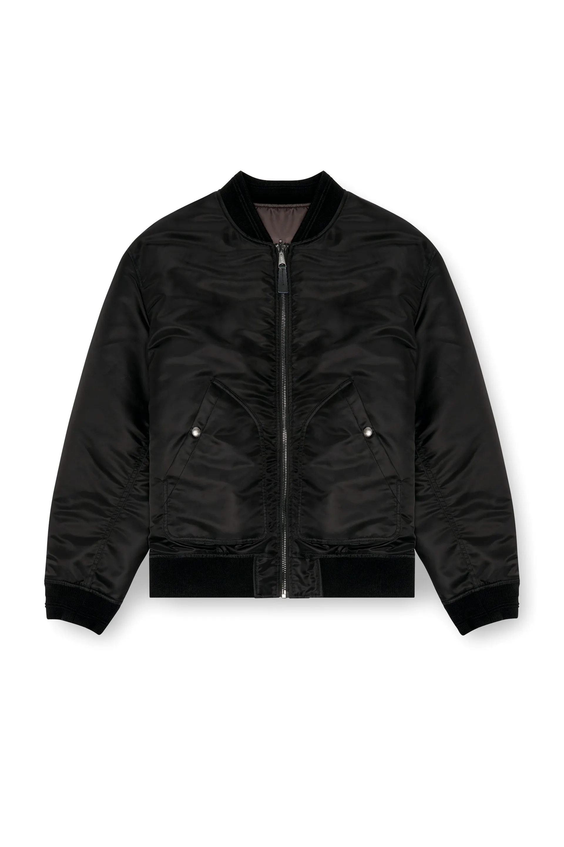 Bomber in padded nylon with Oval D
