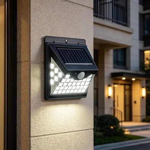 Solar-Powered LED Motion Sensor Wedge Security Light