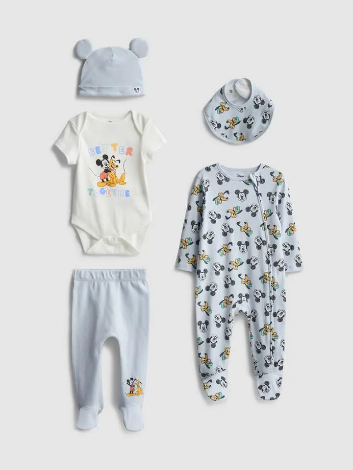 0–9 mois | Ensemble 5 pièces Disney Mickey Mouse pour nouveau-né