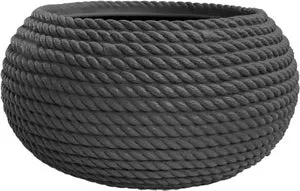 Coprivaso per piante e fiori BALI in polietilene antracite H 21 cm Ø 40 cm