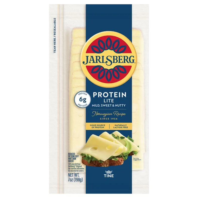 Jarlsberg Protein Lite Reduced Fat Semi Soft Part Skim Cheese