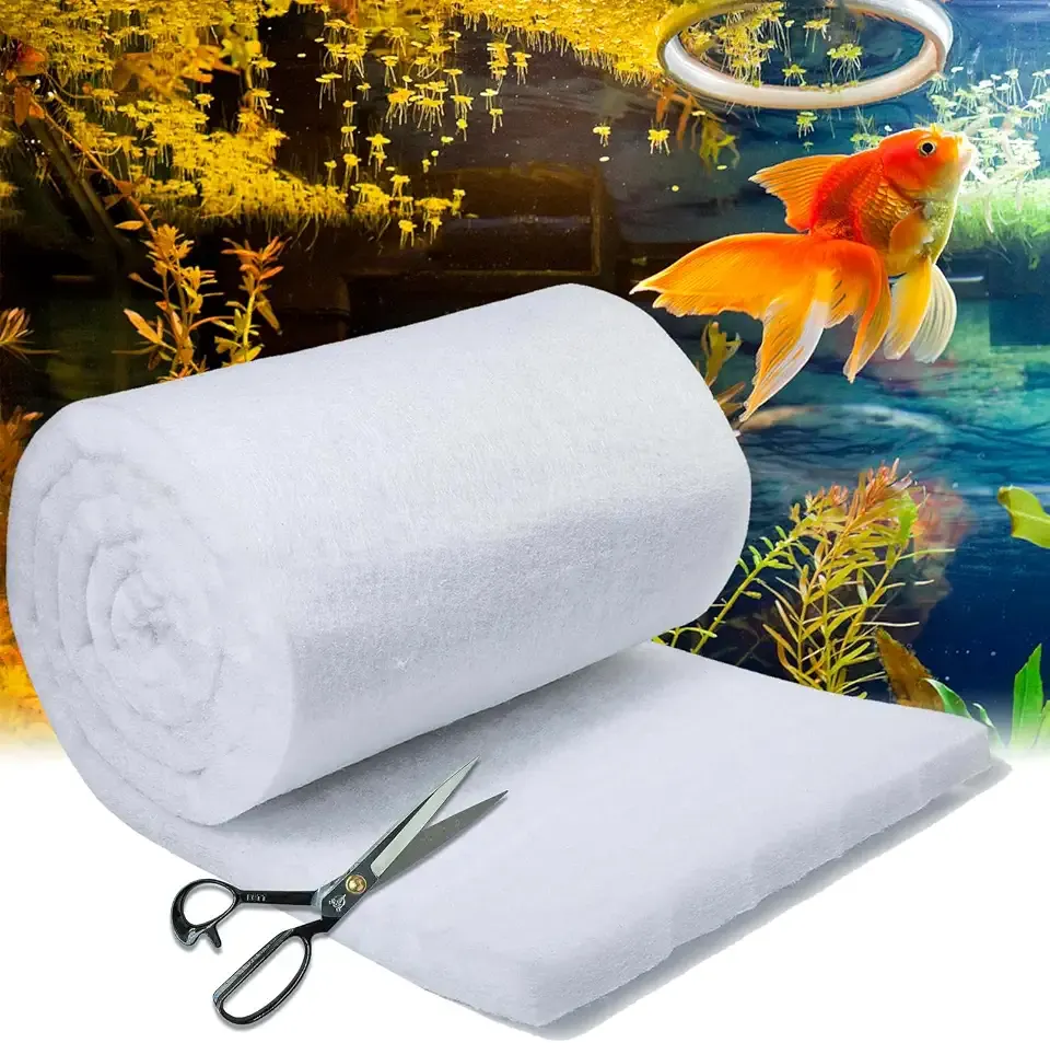UBeesize Aquarium Filter Floss, Cut to Fit for Tanks & Ponds, 6 Ft