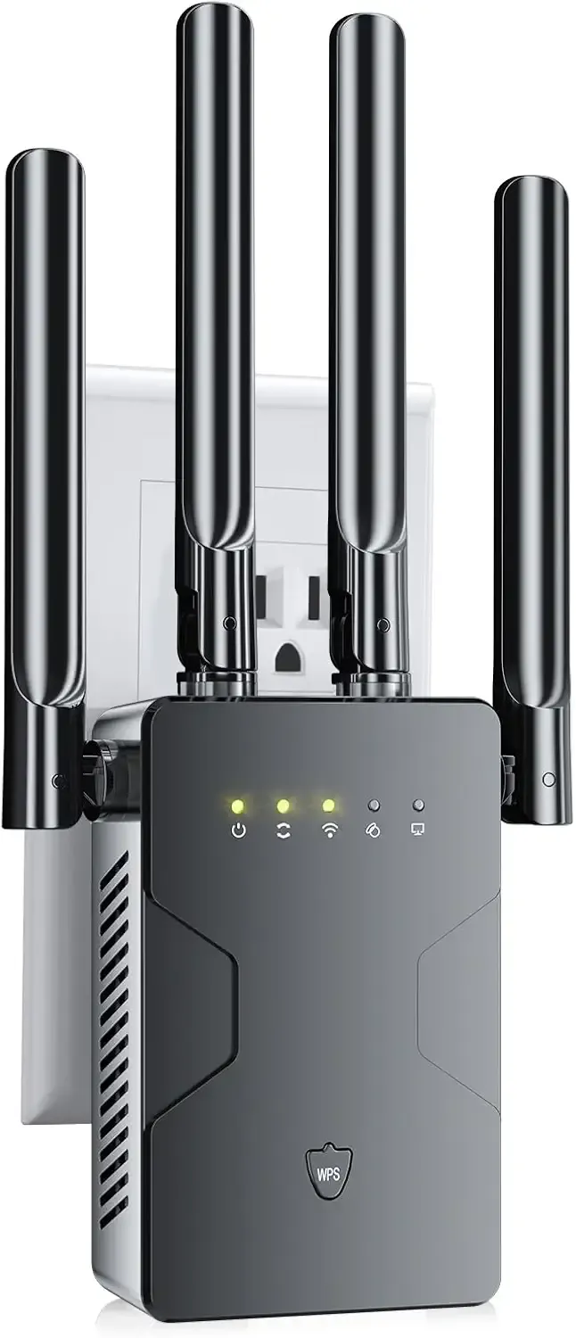 2026 New WiFi Extender Internet Booster for Home, Long Range up to 18ksq.ft, Wireless Internet Repeater Routers Signal Amplifier for Home, 15X Speed Access Point Ethernet Port, Mesh WiFi, 1-Tap Setup