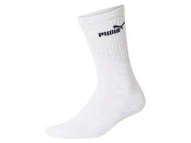 Puma Calcetines deportivos unisex, paquete de 5 (blanco, 35-38)