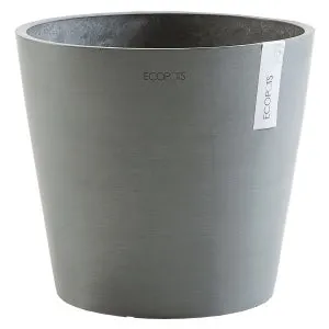 Vaso per piante e fiori AMSTERDAM ECOPOT'S in polipropilene grigio H 24.5 cm Ø 25 cm