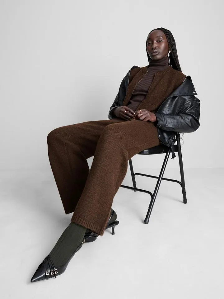 Gilet bomber en maille zippé