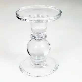 Boston Living Glass Taper Candle Holder 9x12.5cm Clear