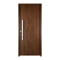 Puerta de exterior Innova 1900 acero galvanizado foliado derecha cedro 90 x 200 cm