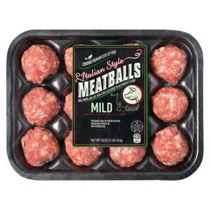 Mild Pork Italian Style Meatballs, 16 oz