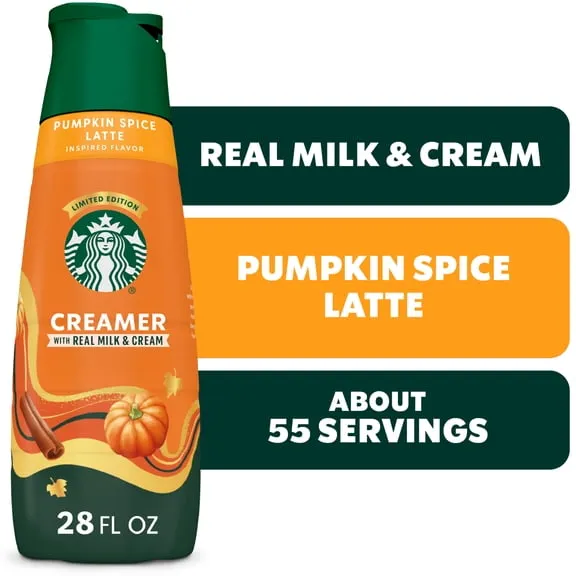 Starbucks Pumpkin Spice Latte Inspired Liquid Coffee Creamer, 28 fl oz Bottle $4.98 17.8 ¢/fl oz
