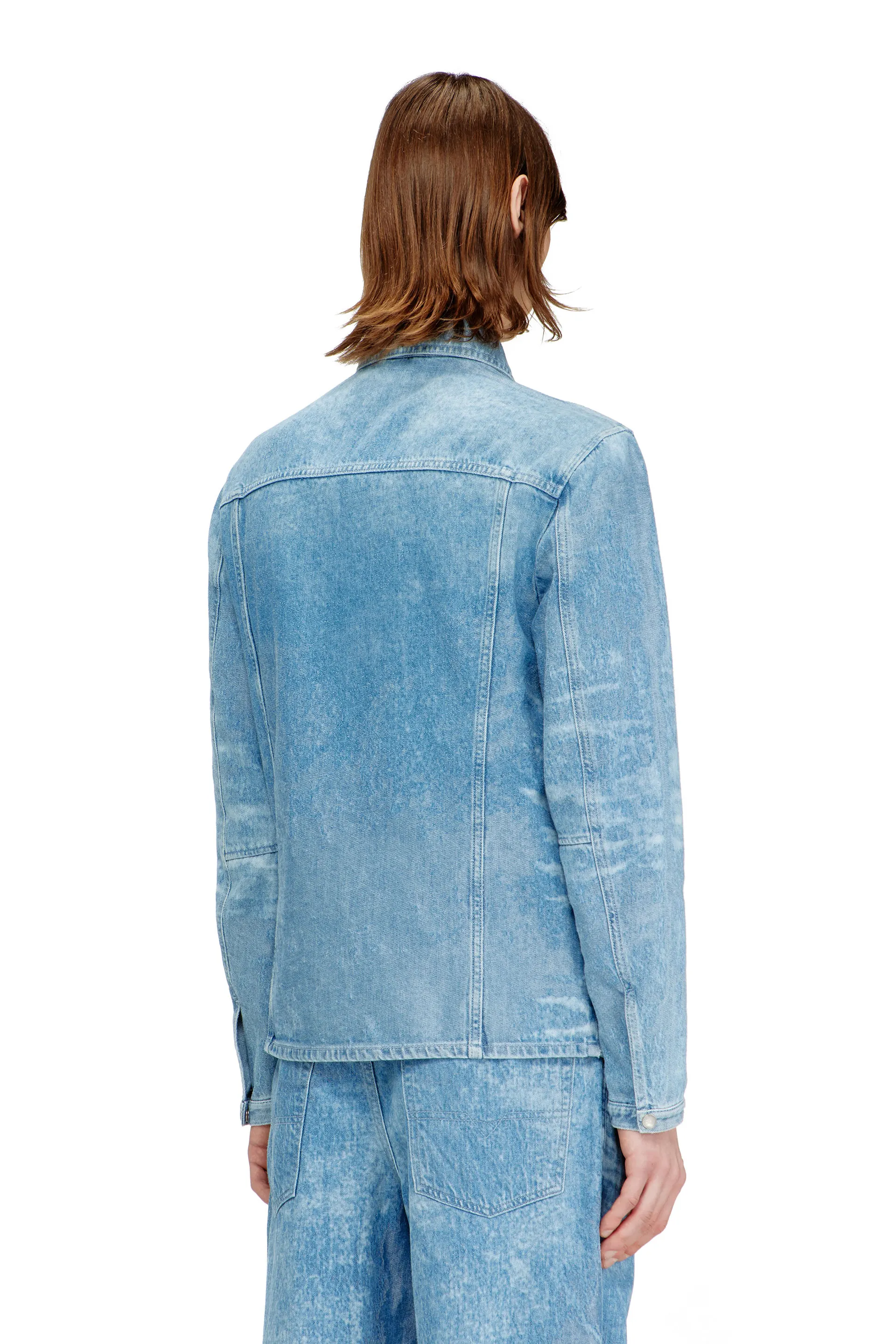 Jacket in satin denim
