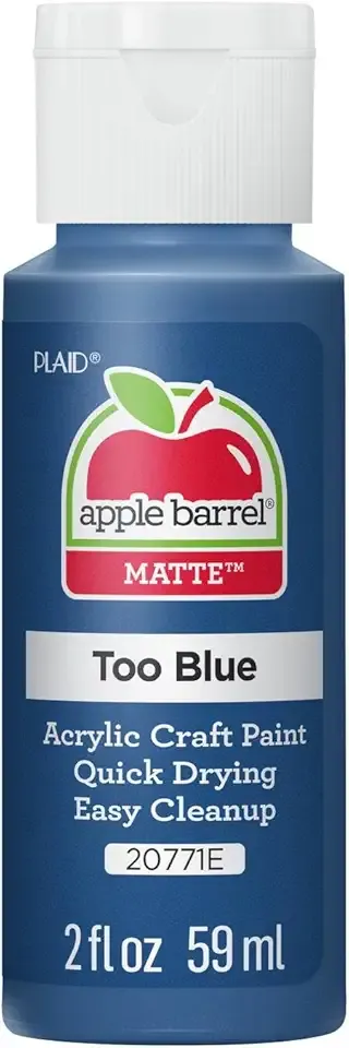 Apple Barrel Acrylic Paint in Assorted Colors (2 oz), 20771, Too Blue
