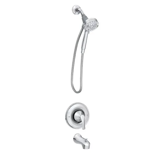 Darcy 1-Handle Bathtub Shower Faucet with 6-function Magnextix Handshower in Chrome (Valve Included)