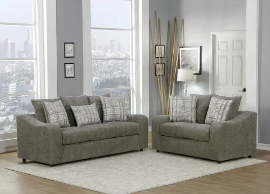 Dalia Sofa and Love Seat set By Best Home - Gray/Green