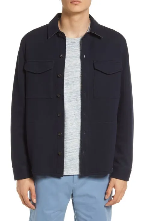 Cotton Blend Shirt Jacket