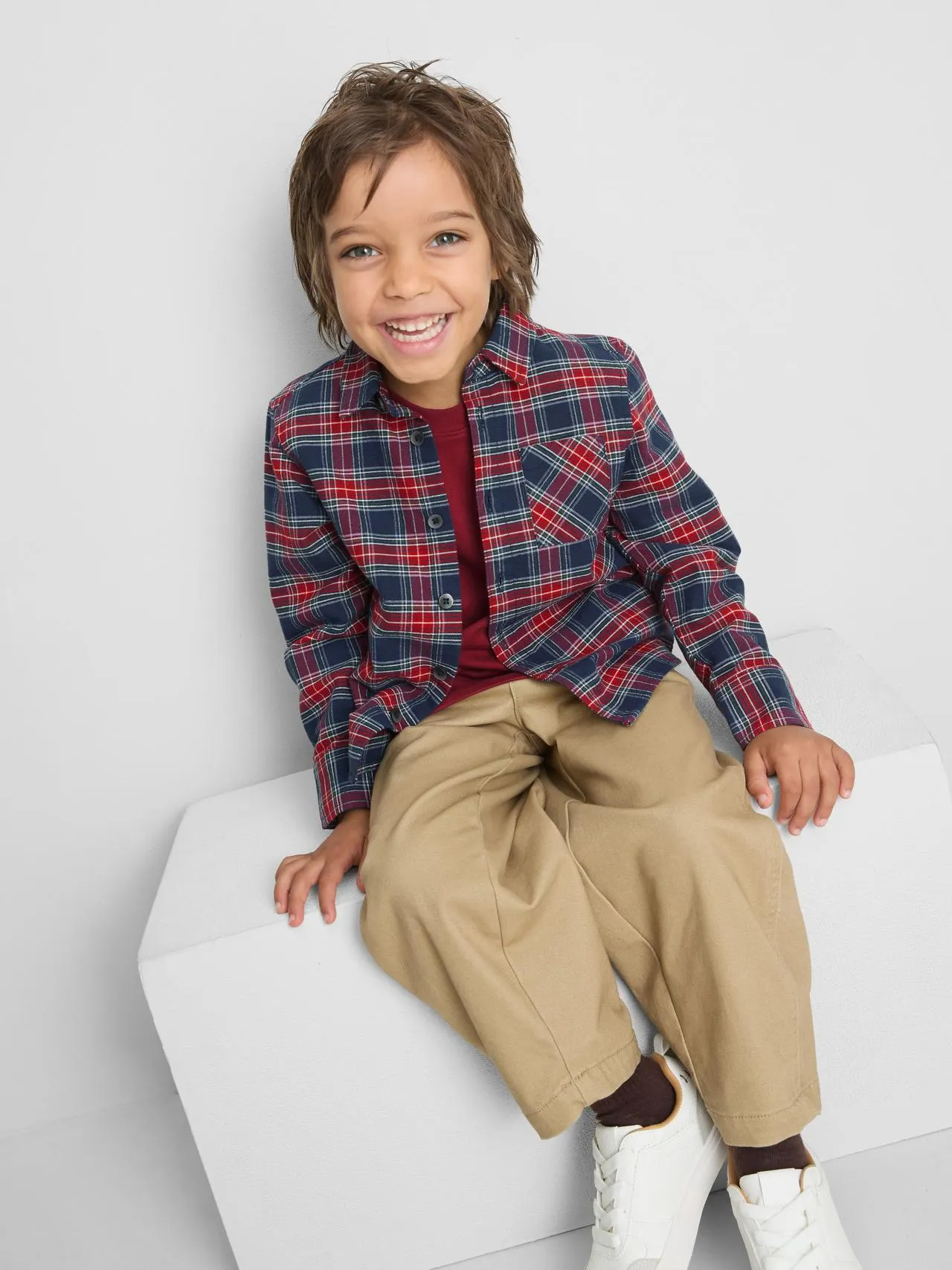 1–12 ans | Chemise écossaise en pur coton The Edit