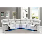 Tampa Power Reclining Sectional - White